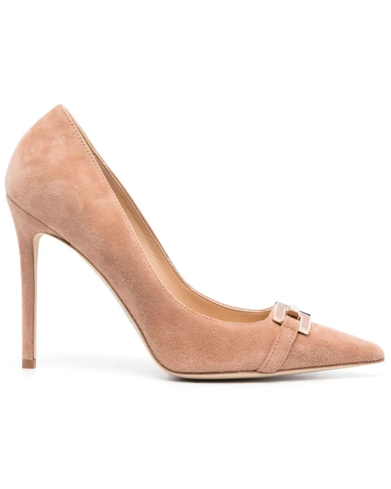 Elisabetta Franchi Pumps mit Logo-Schild 110mm Nude