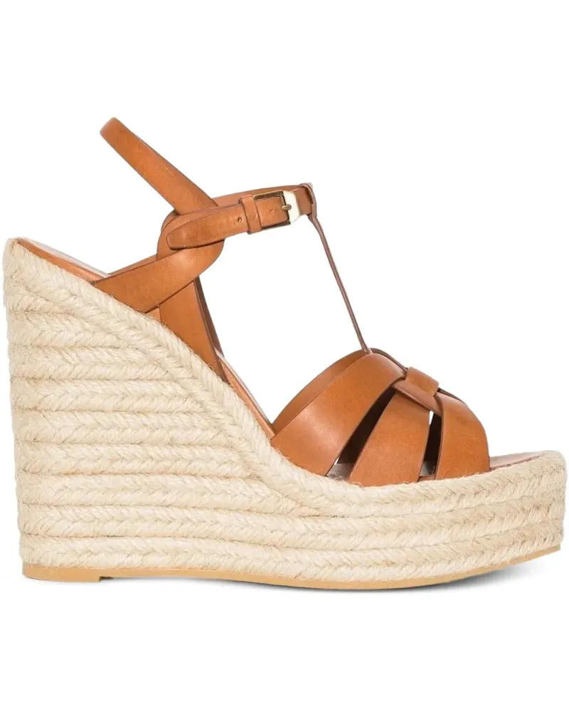 Saint Laurent Riemen-Espadrilles mit Schnallendetail - Braun Braun