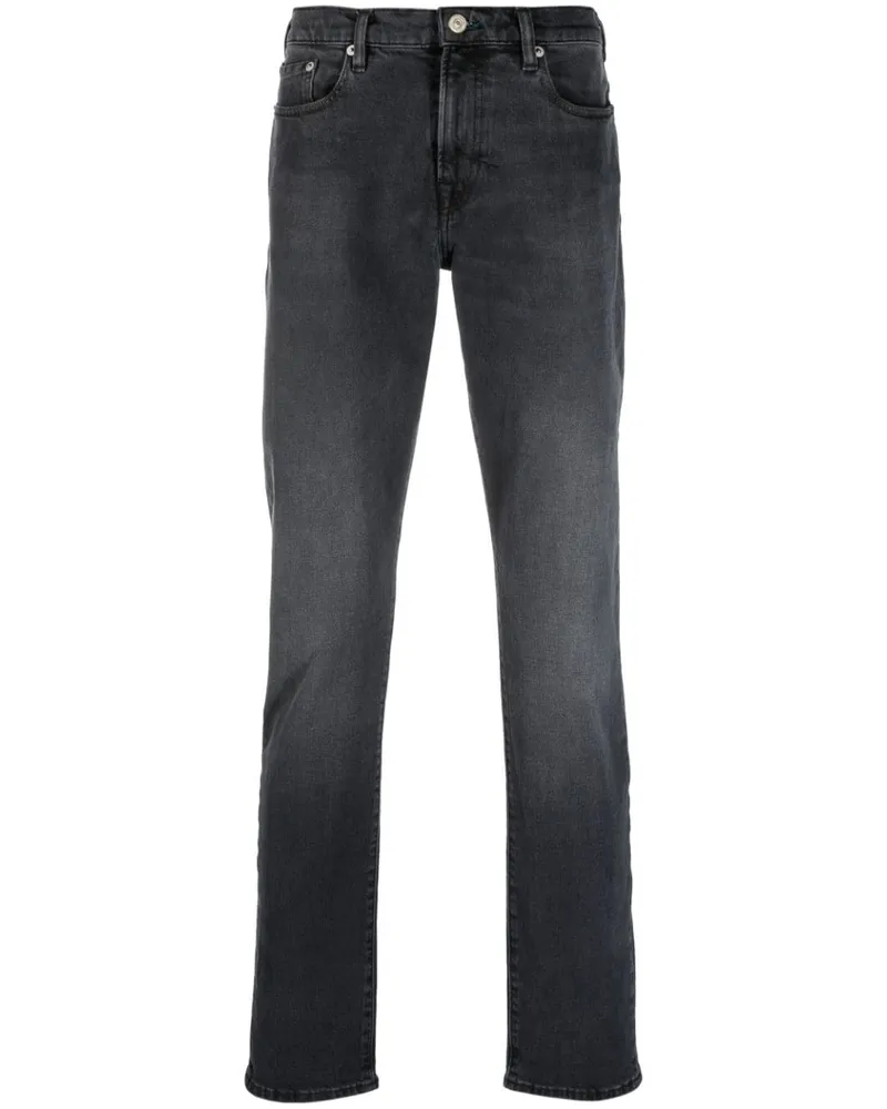 Paul Smith Halbhohe Straight-Leg-Jeans - Schwarz Schwarz