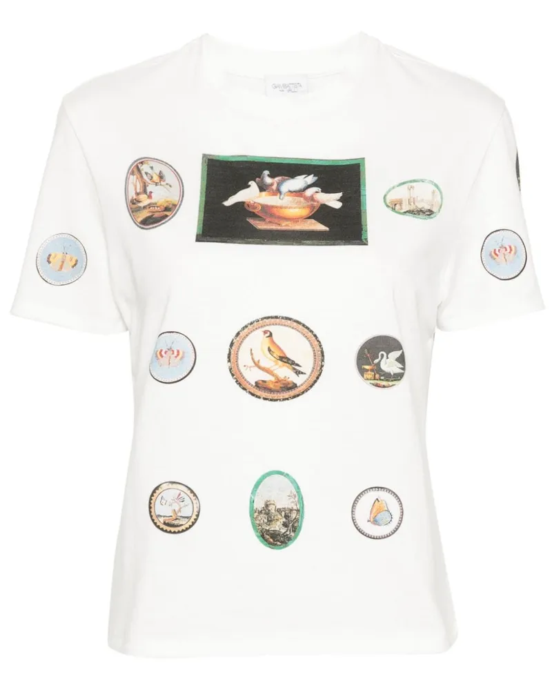 Giambattista Valli T-Shirt mit grafischem Print - Weiß Weiß