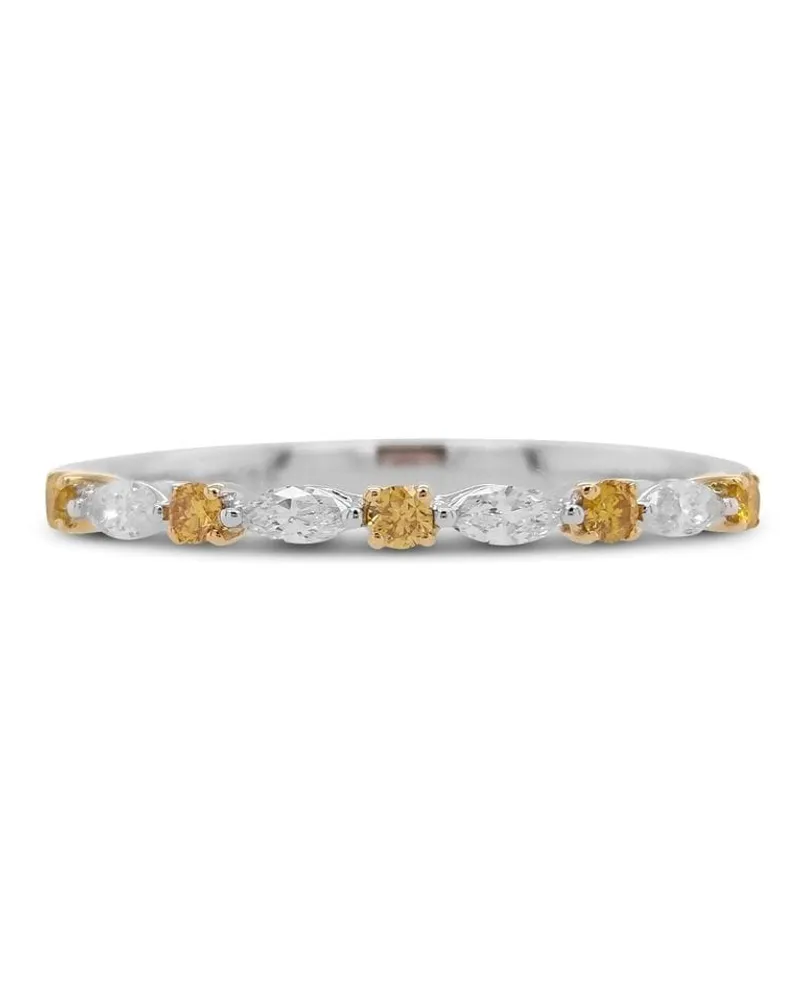 HYT Jewelry 18kt Weißgoldring mit Diamanten - Silber Silber
