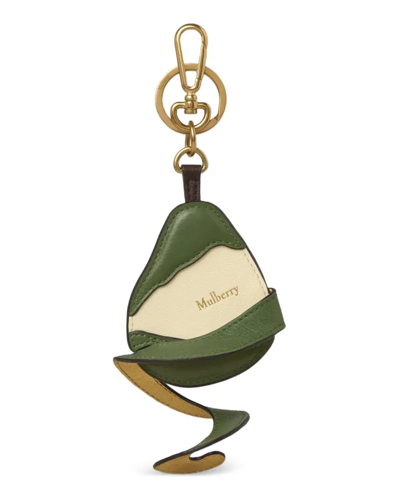 Mulberry Peeling Fruit twisted-design keyring - Grün Grün