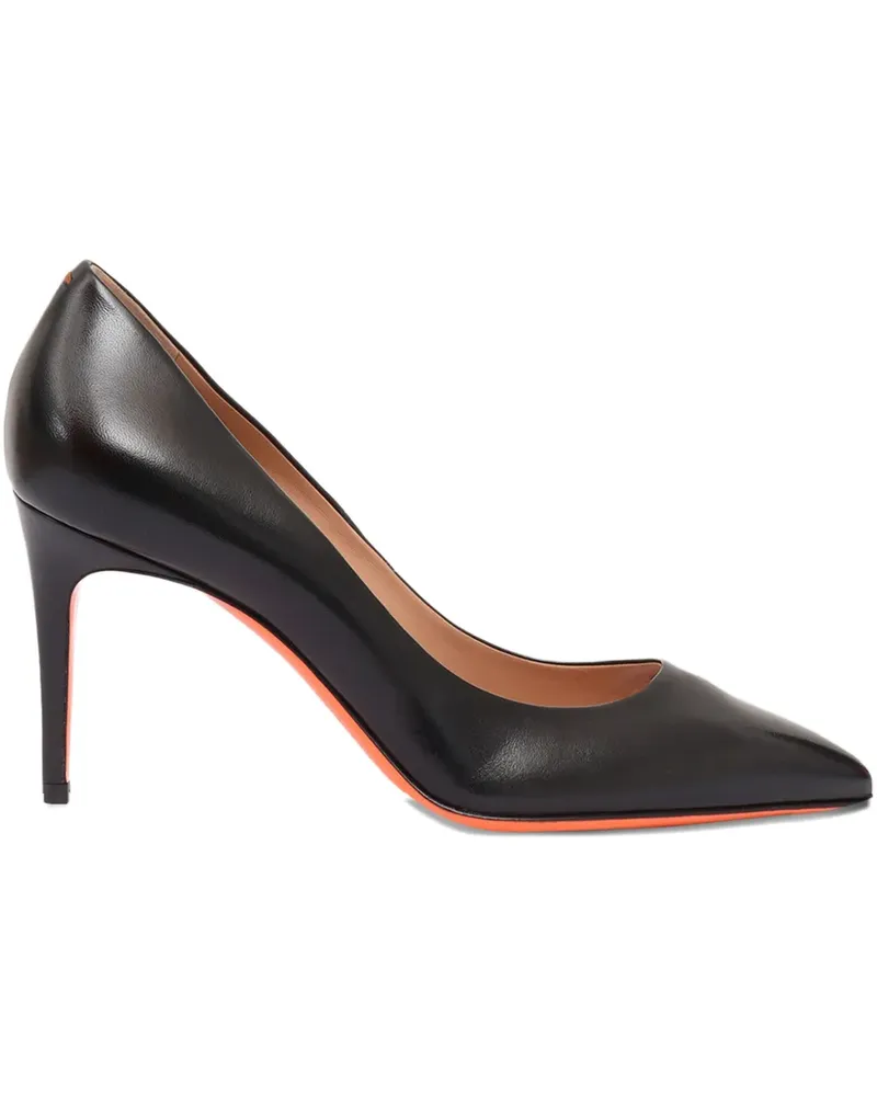 Santoni Pumps mit spitzer Kappe 85mm - Schwarz Schwarz