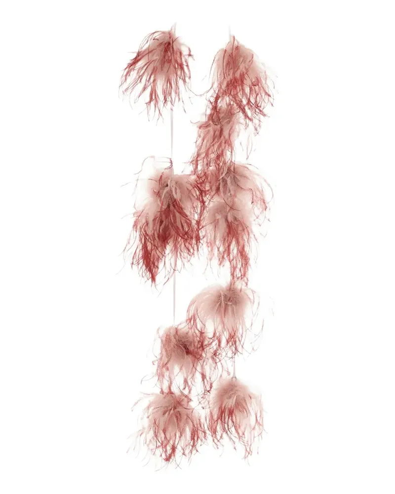 16ARLINGTON Alessi Schal mit Pompons - Rosa Rosa