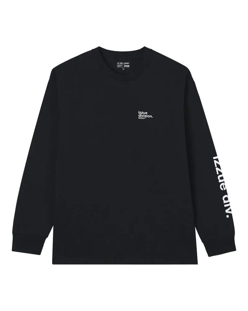 Izzue Klassisches Langarmshirt - Schwarz Schwarz