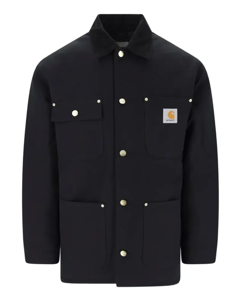Carhartt WIP OG Chore corduroy-collar logo-patch jacket - Schwarz Schwarz