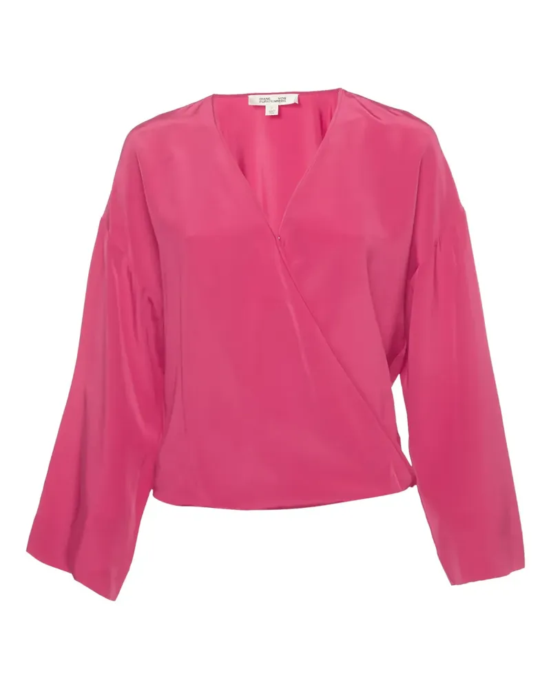 Diane von Furstenberg long-sleeved silk top - Rosa Rosa