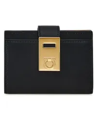 Ferragamo Hug Portemonnaie in Colour-Block-Optik Schwarz