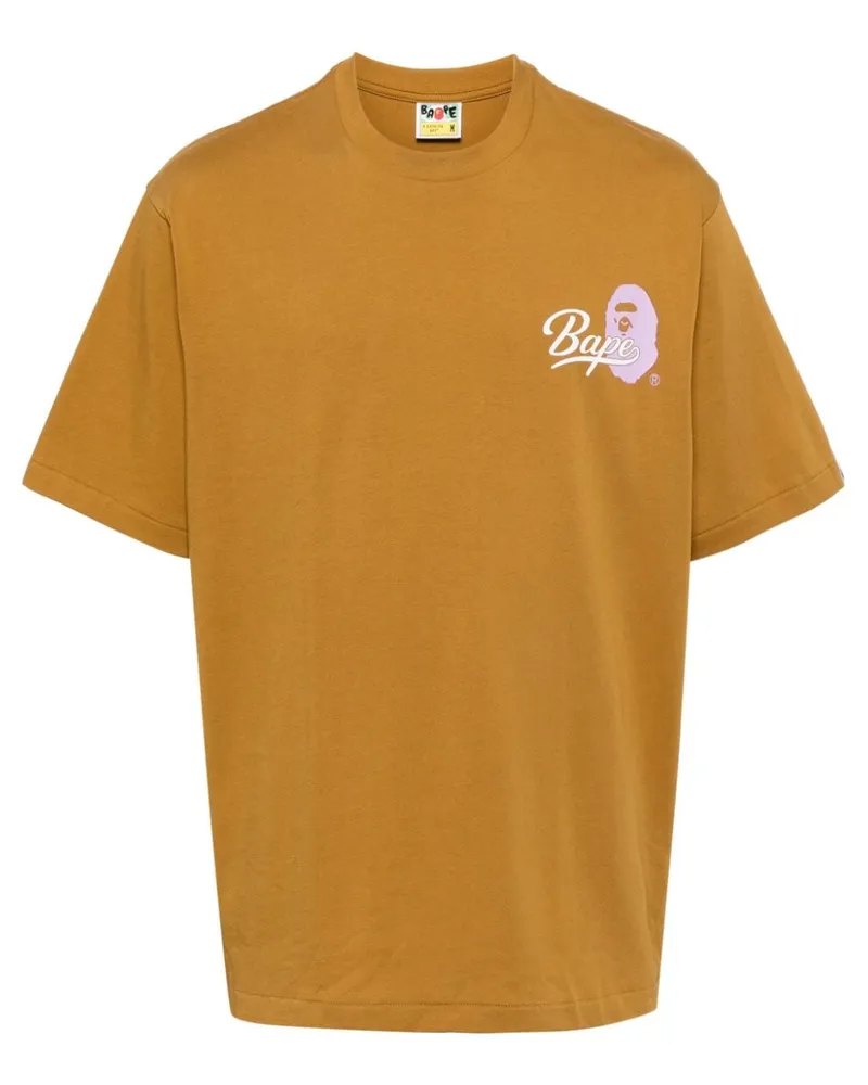 BAPE T-Shirt mit Logo-Print - Nude Nude