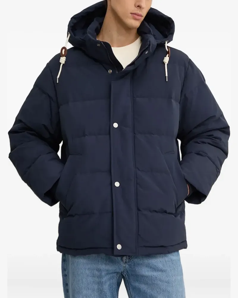 Gant Kapuzenjacke mit Knöpfen - Blau Blau