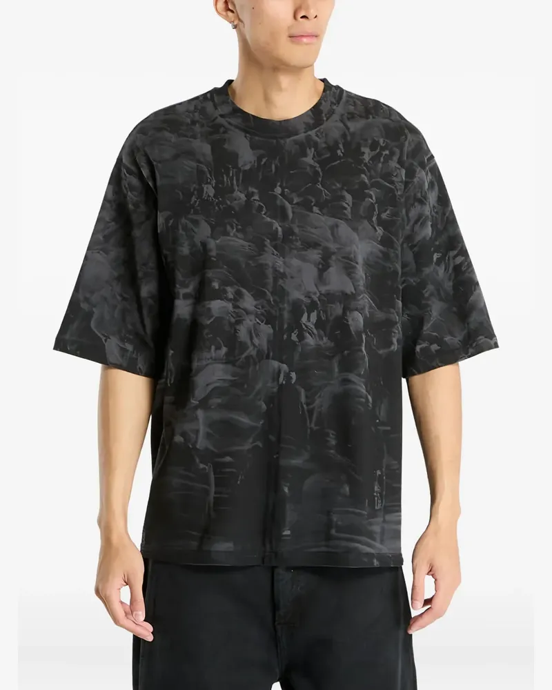 ACW* embroidered-detail Tshirt - Schwarz Schwarz