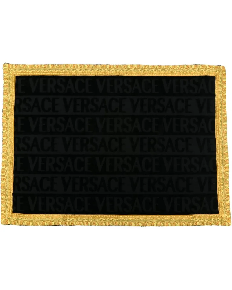 Versace Badematte mit Jacquard-Logo (58cm x 80cm) - Schwarz Schwarz