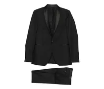shawl-lapel suit - Schwarz