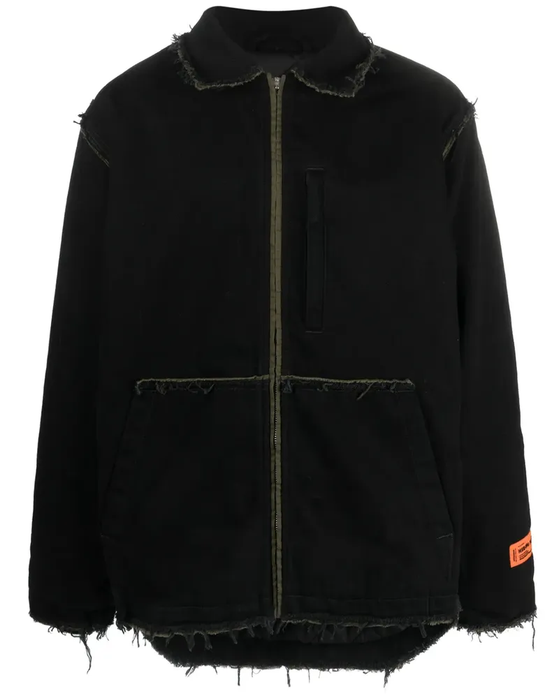 Heron Preston Rebuilt Jeansjacke mit Reißverschluss - Schwarz Schwarz
