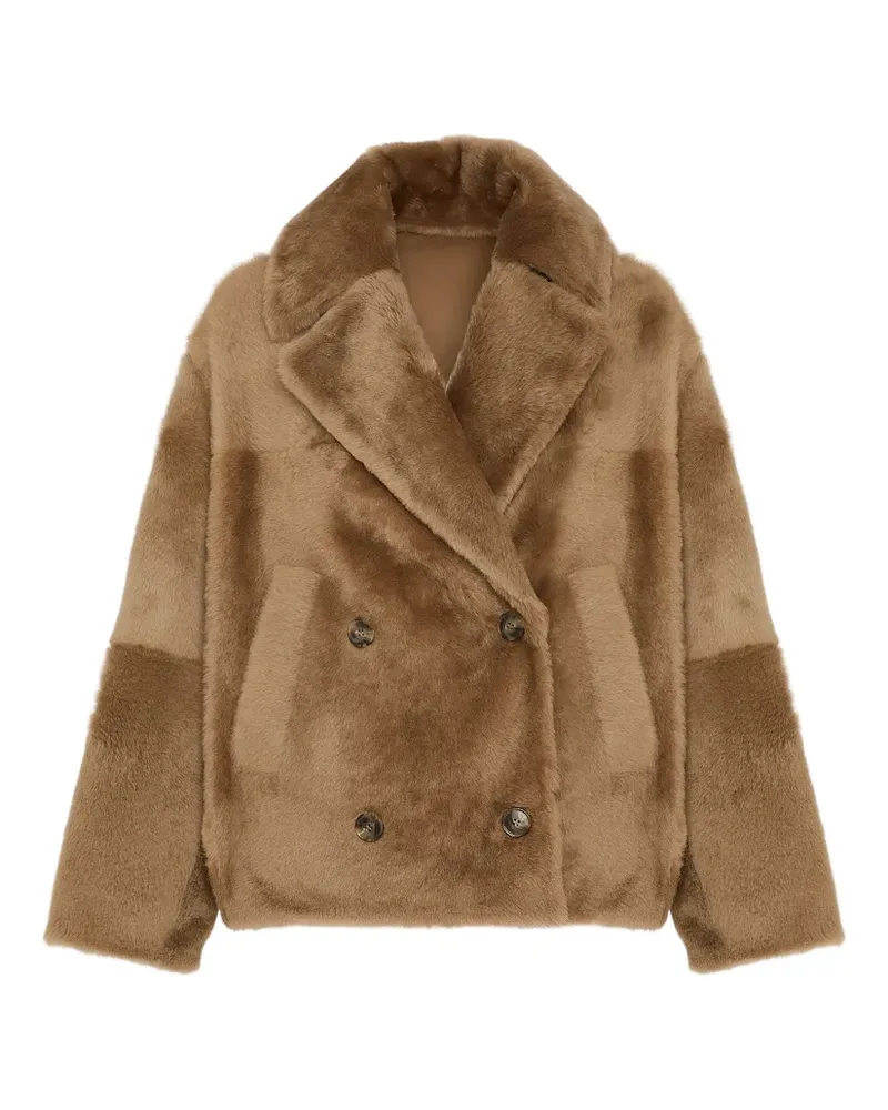 Yves Salomon Cabanjacke aus Shearling - Braun Braun