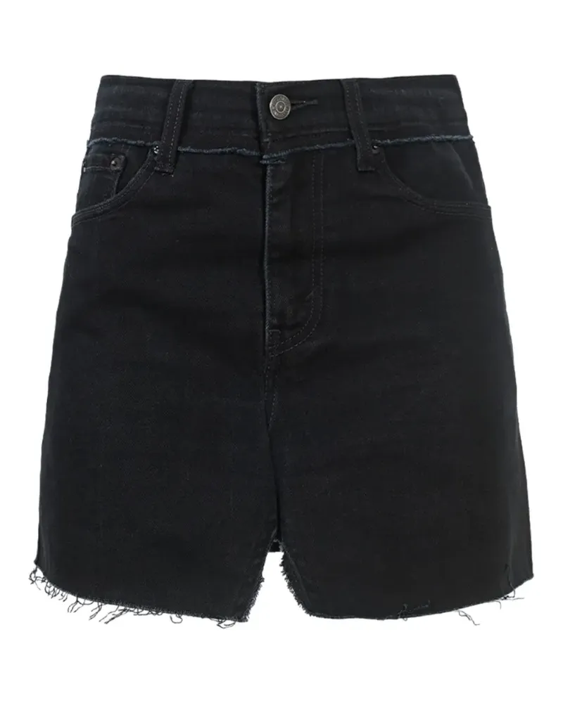 VETEMENTS asymmetric-hem denim mini skirt - Schwarz Schwarz