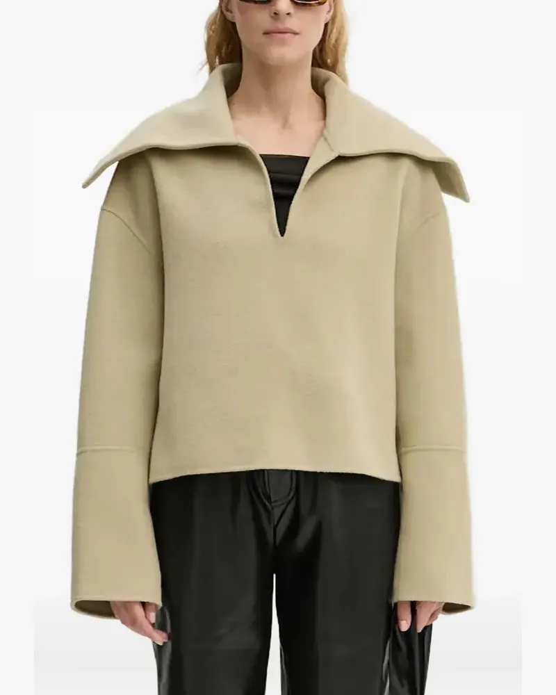 Nanushka Oberteil mit Oversized-Kragen - Nude Nude