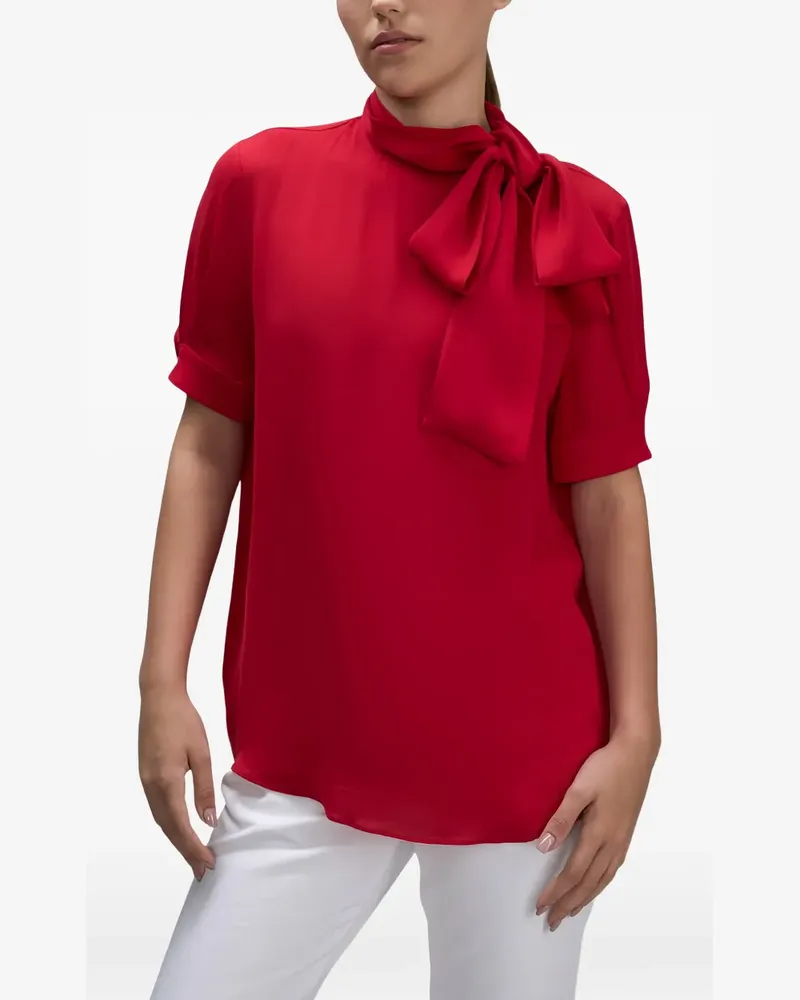 Valentino Garavani Bluse aus Seiden-Georgette mit Schleifendetail - Rot Rot