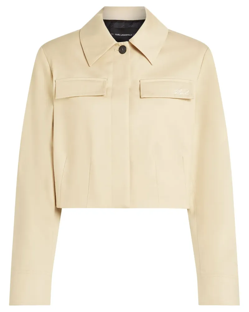 Karl Lagerfeld Cropped-Blousonjacke - Nude Nude