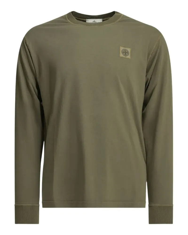 Stone Island 2100025 T-Shirt mit Fissato-Effekt - Grün Grün