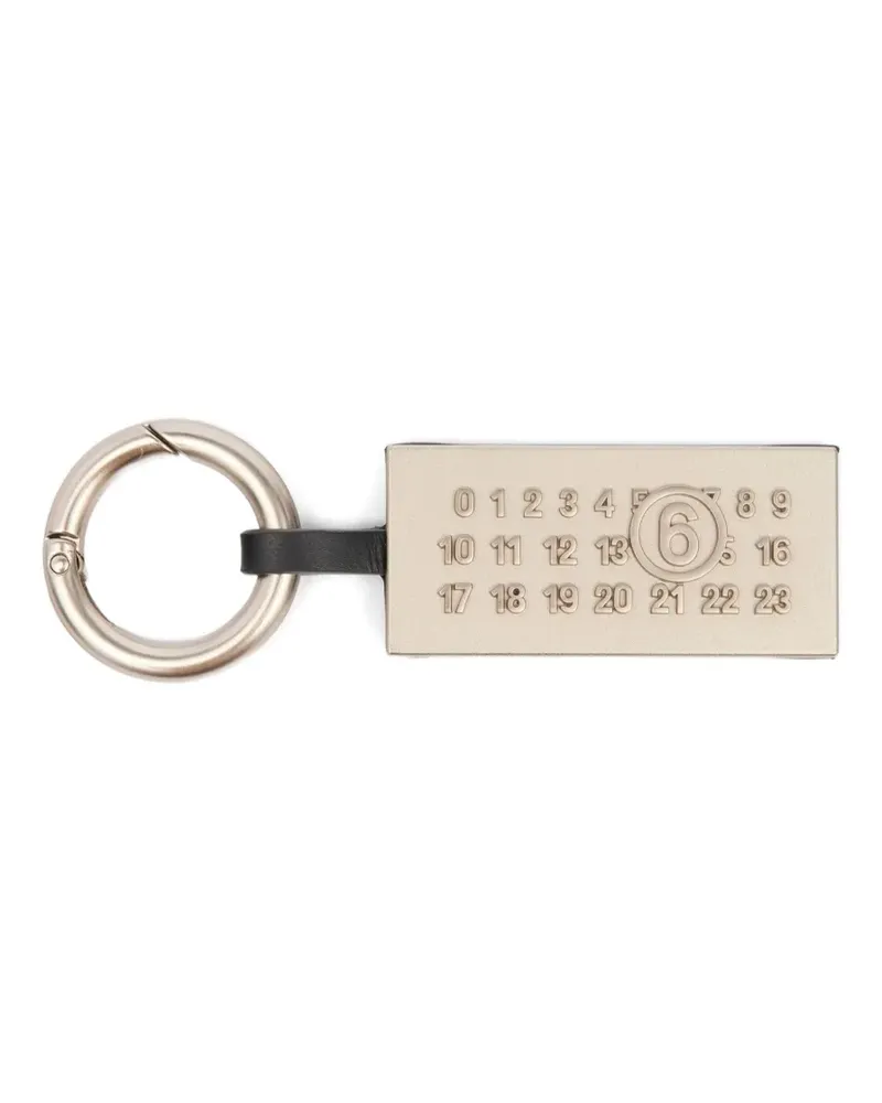 Maison Margiela Schlüsselanhänger mit Ziernähten - Silber Silber