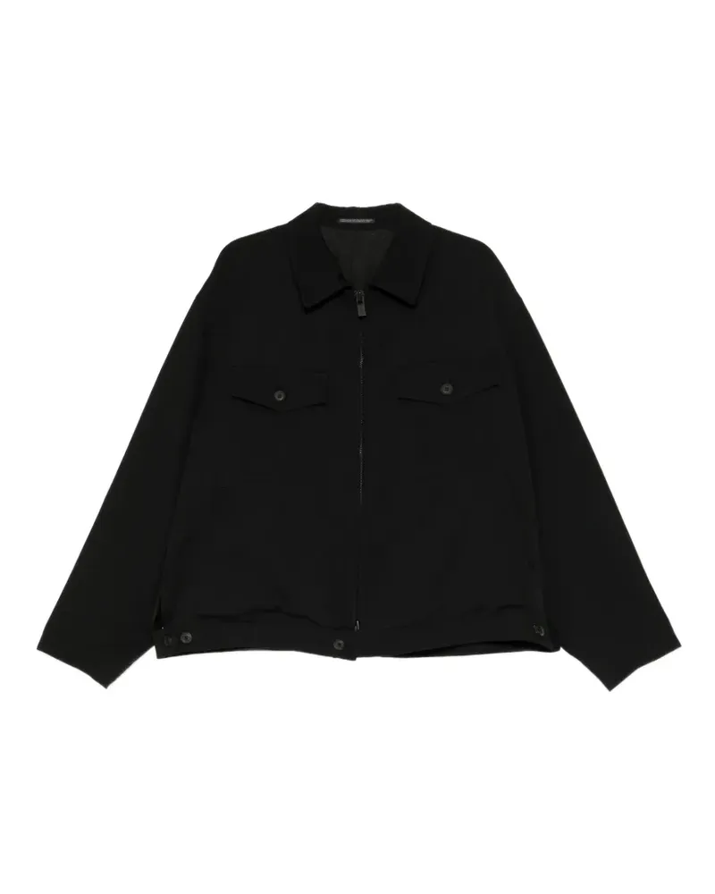Yohji Yamamoto Hemdjacke mit Reißverschluss - Schwarz Schwarz