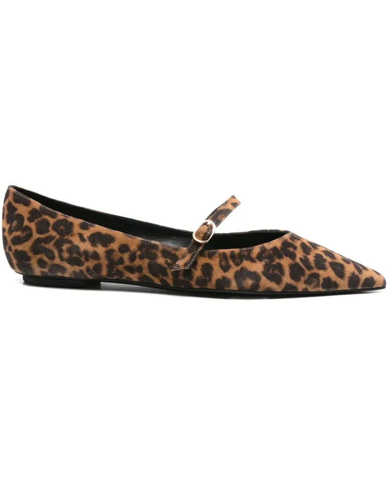 Stuart Weitzman Ballerinas mit Leoparden-Print - Braun Braun