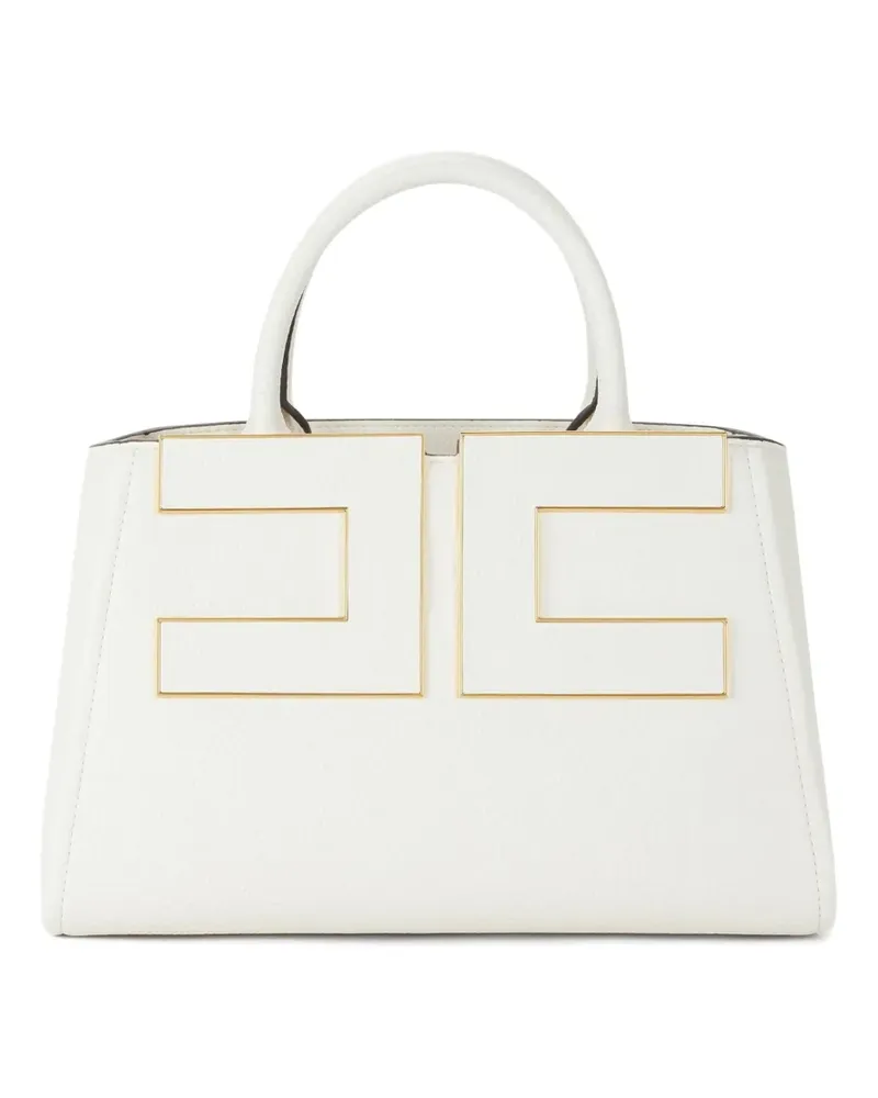Elisabetta Franchi Tote Bag mit Logo - Weiß Weiß