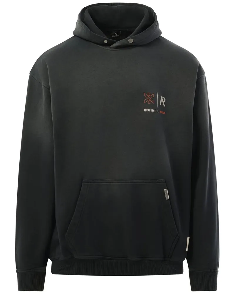 REPRESENT x Marais Hoodie mit Logo-Print - Schwarz Schwarz