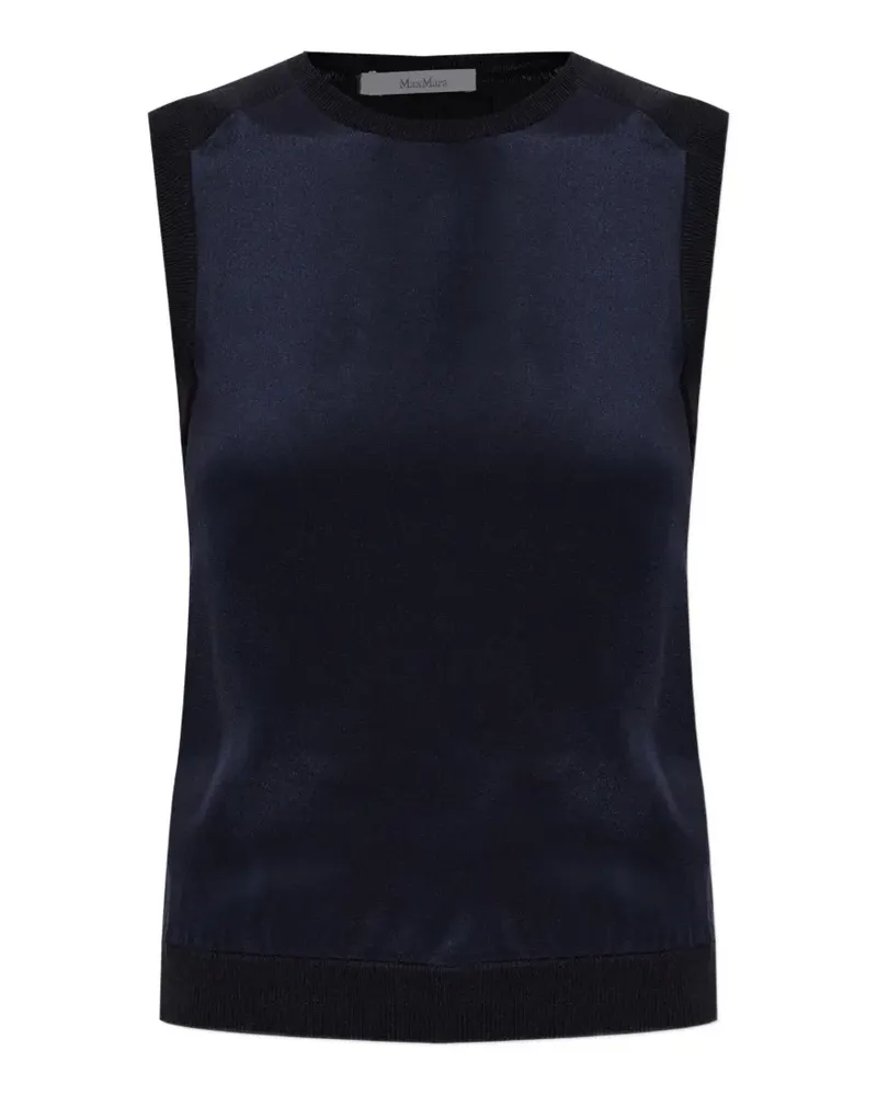 Max Mara Ginseng ribbed-knit silk sweater - Blau Blau