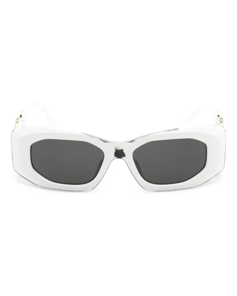 Versace Sonnenbrille mit ovalem Gestell - Weiß Weiß