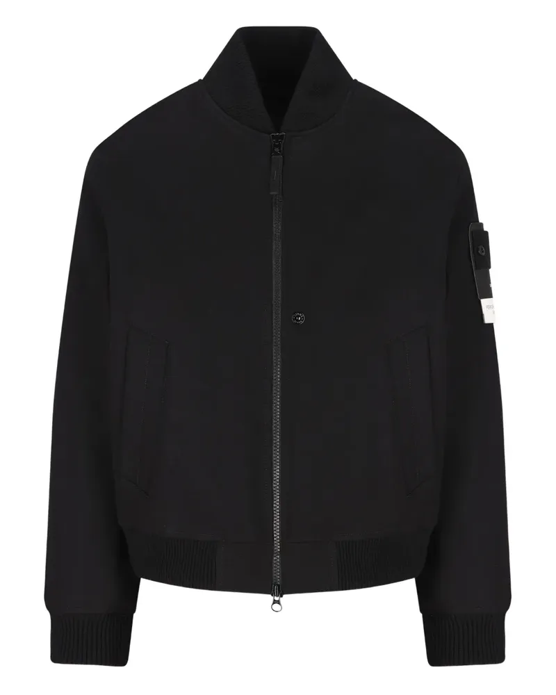 Stone Island Sportjacke mit Flanell-Patch - Schwarz Schwarz
