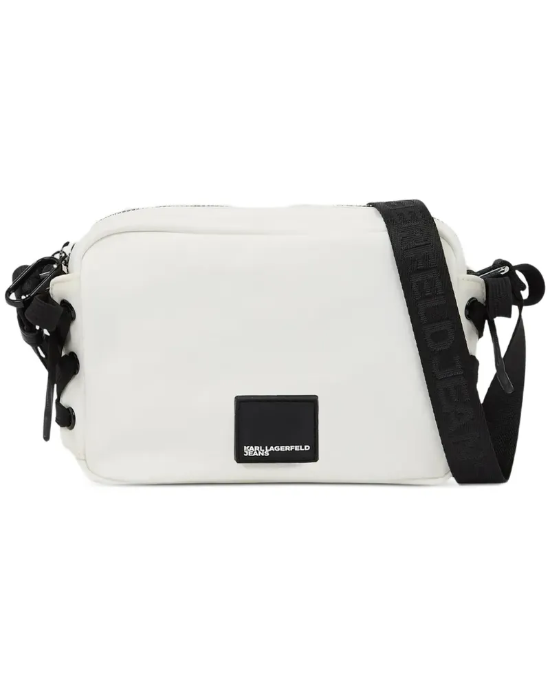 Karl Lagerfeld Umhängetasche mit Logo-Patch - Weiß Weiß