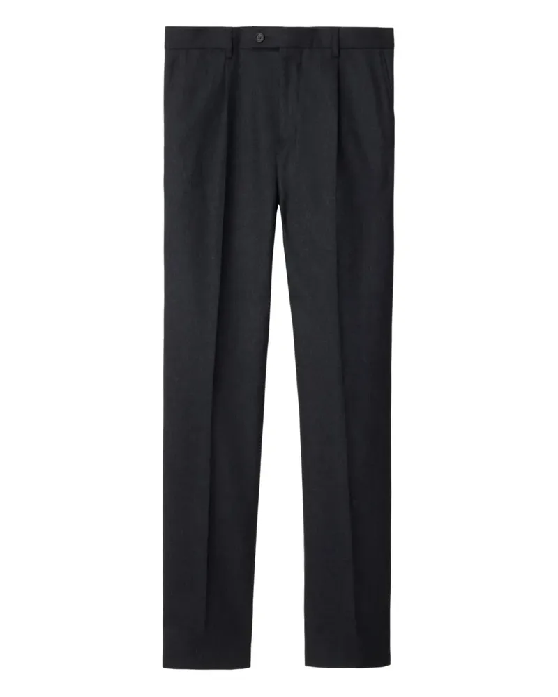 Burberry Flanellhose mit Faltendetail - Grau Grau