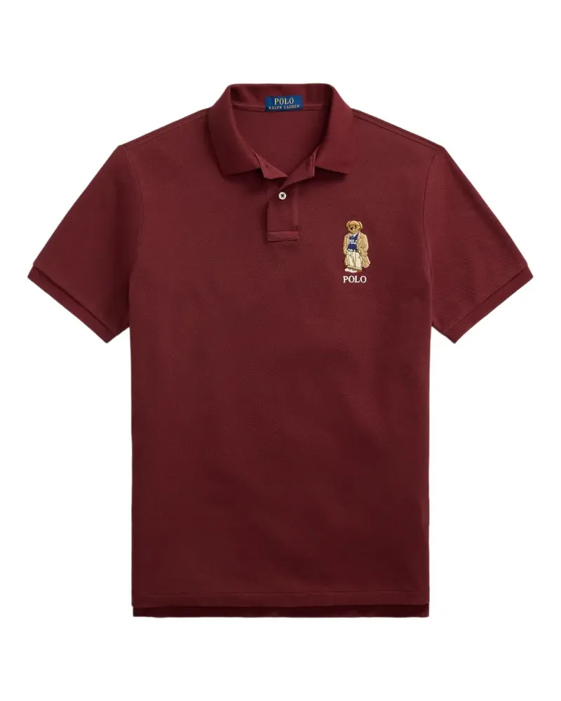 Ralph Lauren Poloshirt mit Teddy-Stickerei - Rot Rot