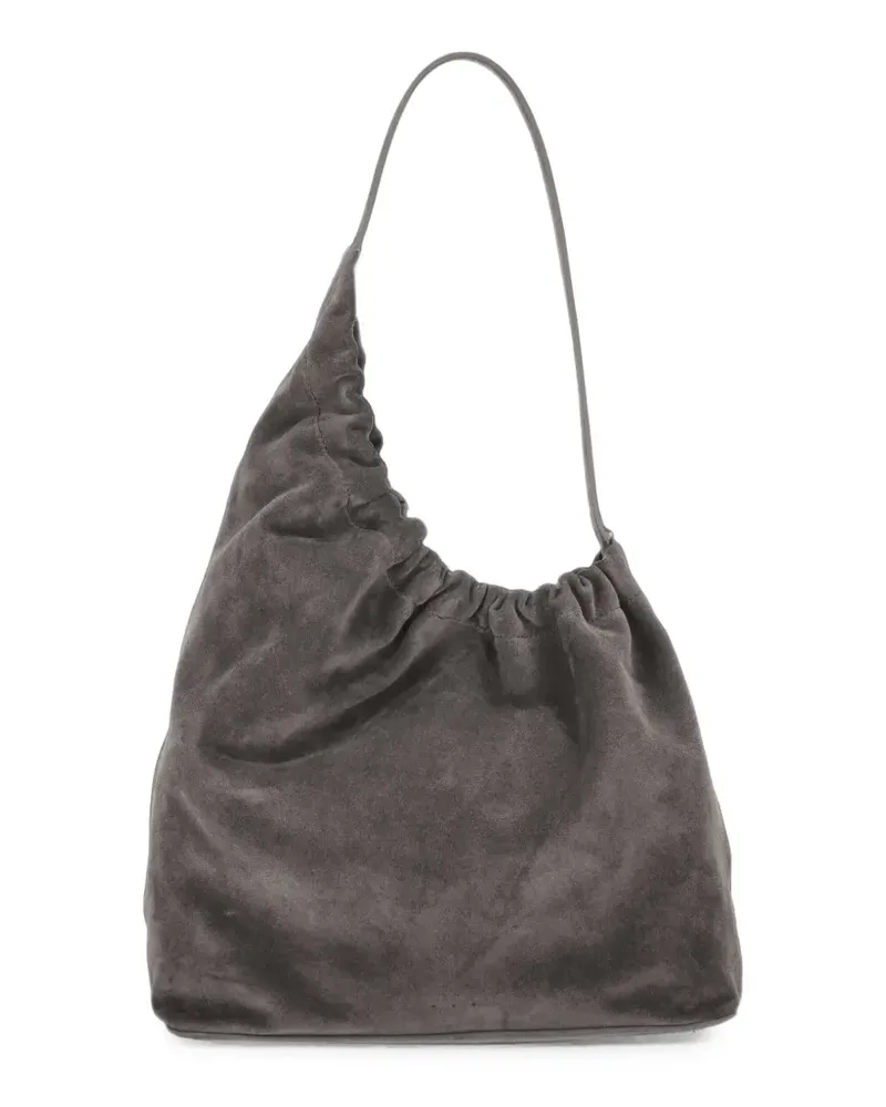 Aesther Ekme Demi Lune Cloud gathered suede tote bag - Grau Grau