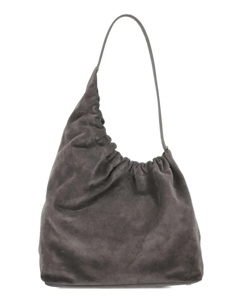 Aesther Ekme Geraffte Demi Lune Cloud Tote Bag aus Wildleder - Grau Grau