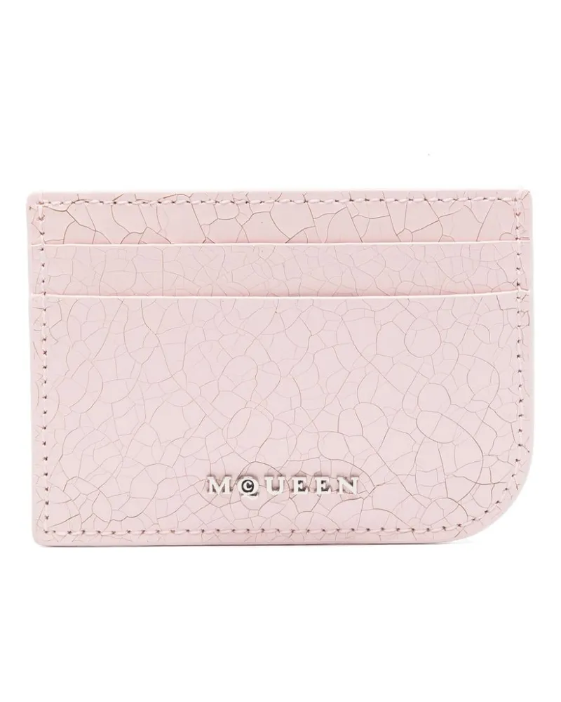 Alexander McQueen Kartenetui mit Riss-Effekt - Rosa Rosa