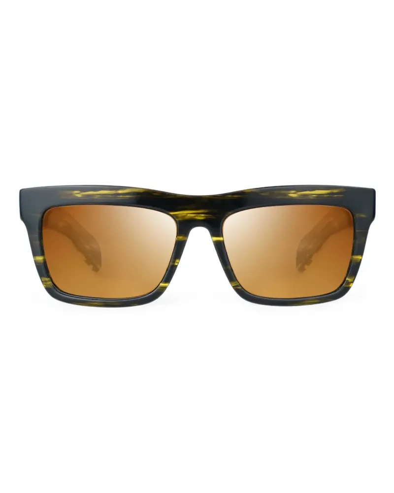 Bugatti tortoiseshell-effect rectangle-frame sunglasses - Braun Braun
