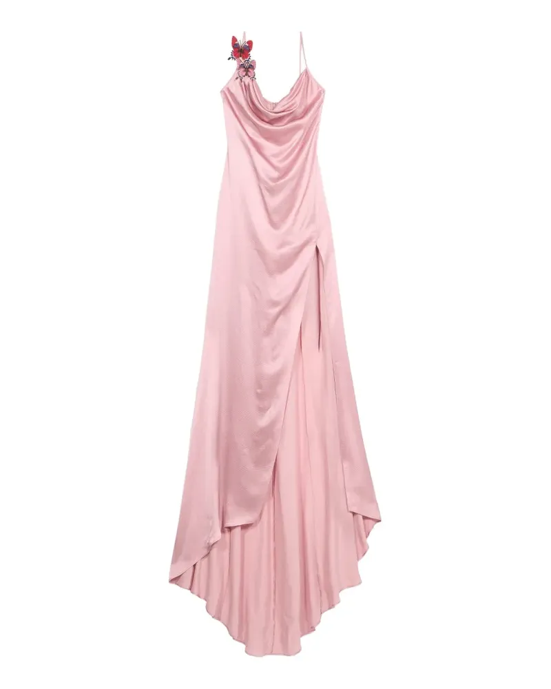 Blumarine Maxikleid mit Schmetterling-Applikation - Rosa Rosa