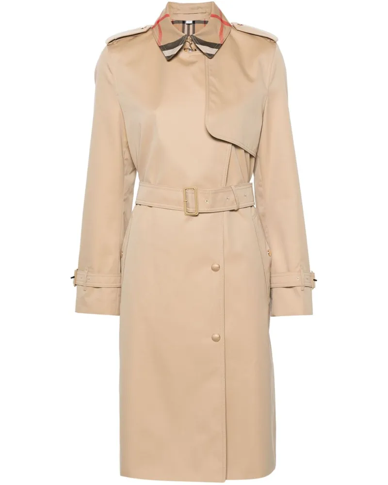 Burberry Trenchcoat mit House-Check - Nude Nude