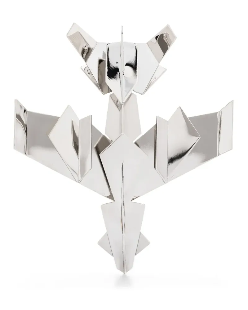 OFF-WHITE Paperplane Ohrclip - Silber Silber
