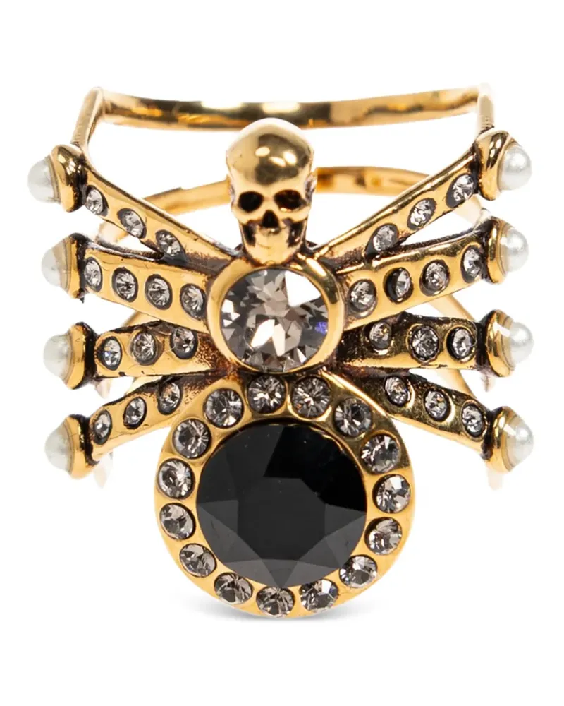 Alexander McQueen Spider crystal-embellished ring - Gold Gold
