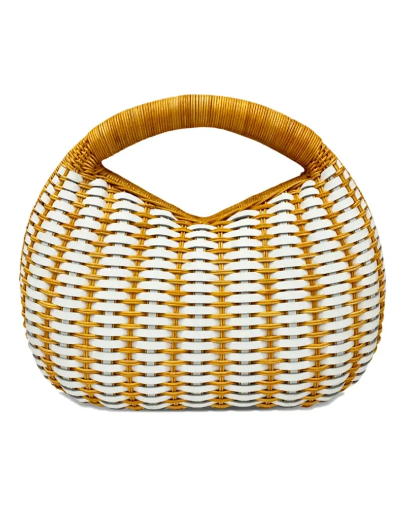 Serpui Wicker Skye Tote Bag - Weiß Weiß