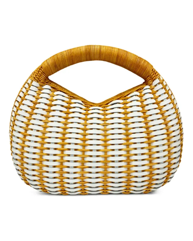 Serpui Wicker Skye Tote Bag - Weiß Weiß