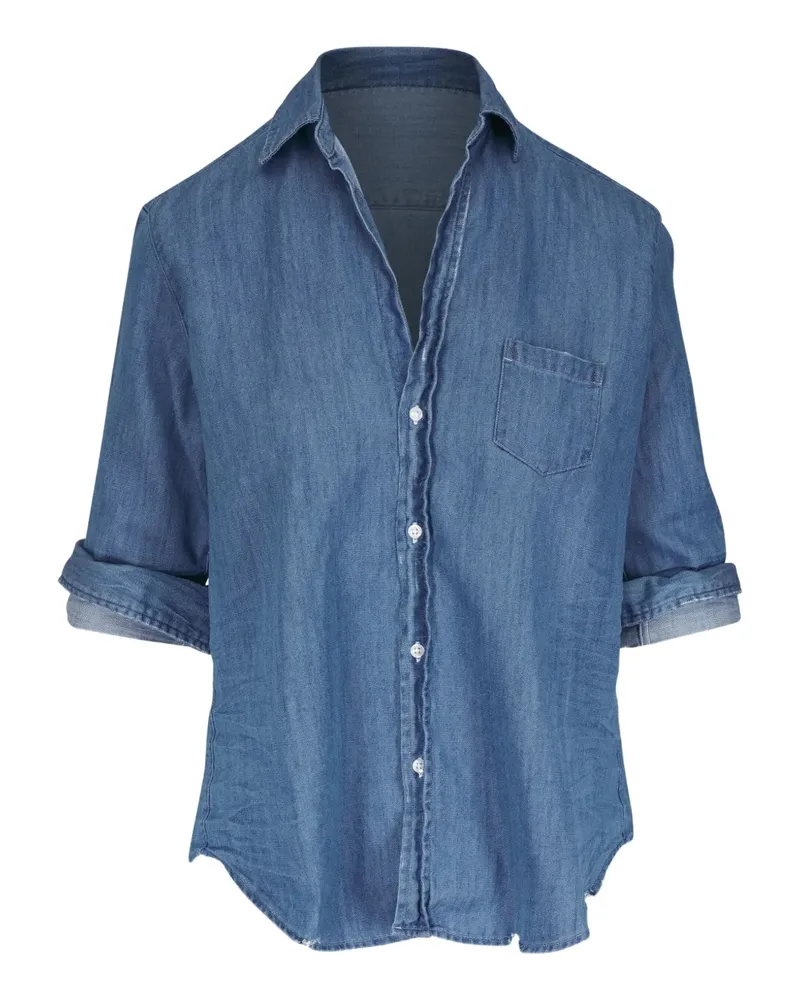 Frank & Eileen curved-hem denim shirt - Blau Blau
