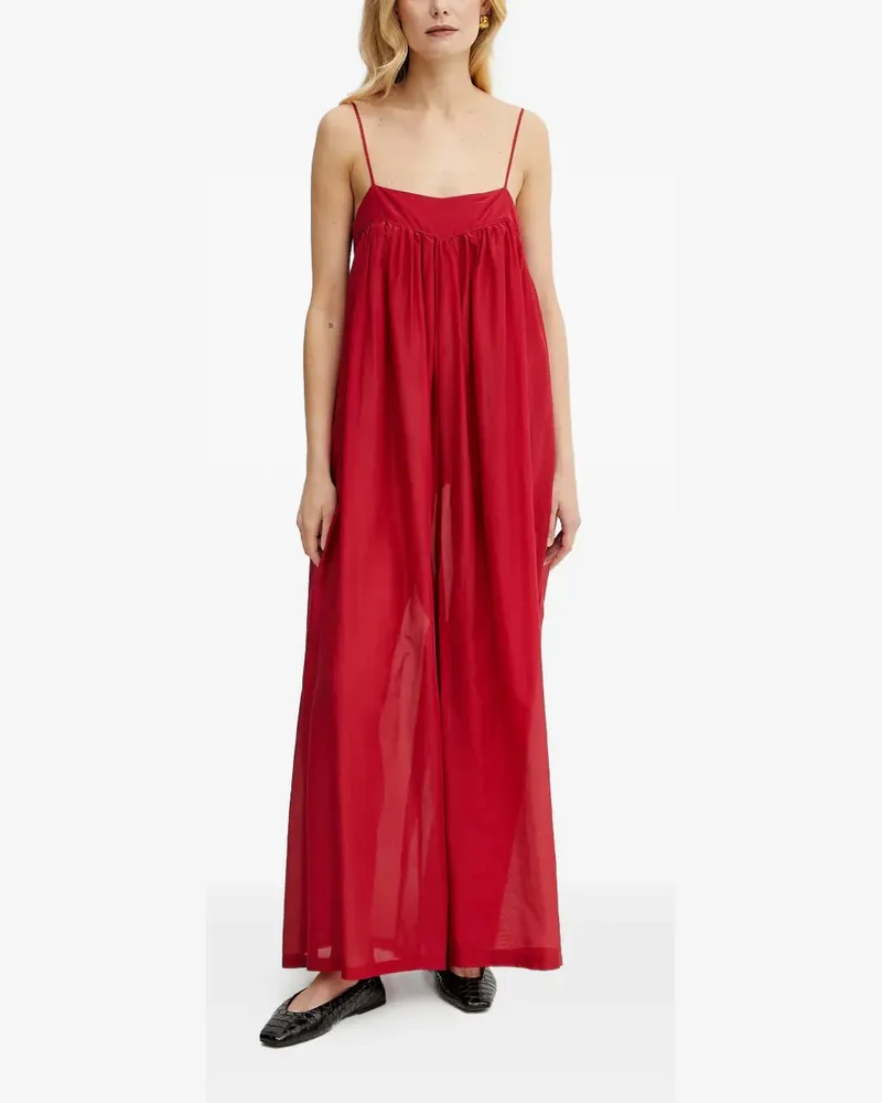 Liviana Conti strap gathered jumpsuit - Rot Rot