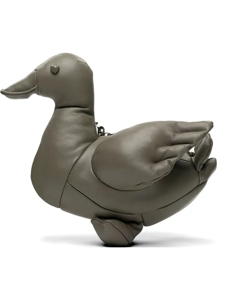 MIHARAYASUHIRO Dolls Duck leather shoulder bag - Grau Grau