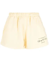 SPORTY & RICH Shorts mit Logo-Print Nude