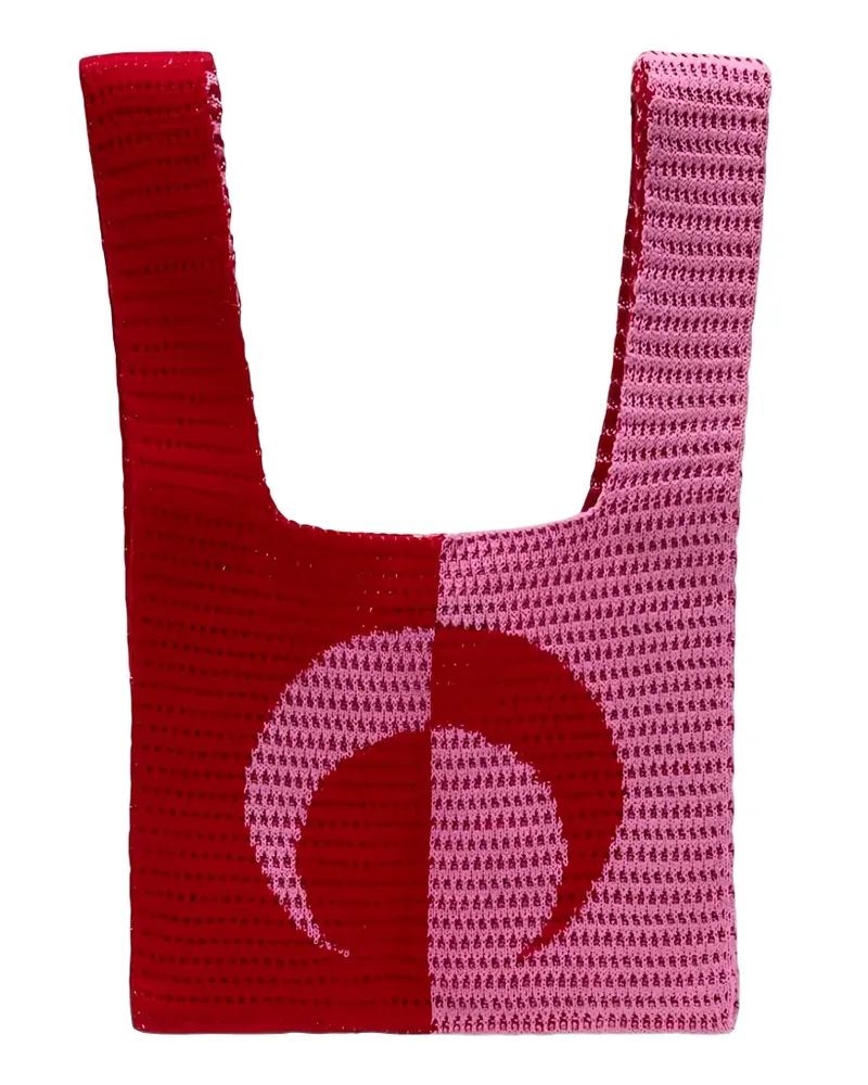 Marine Serre crochet crescent moon shoulder bag - Rot Rot